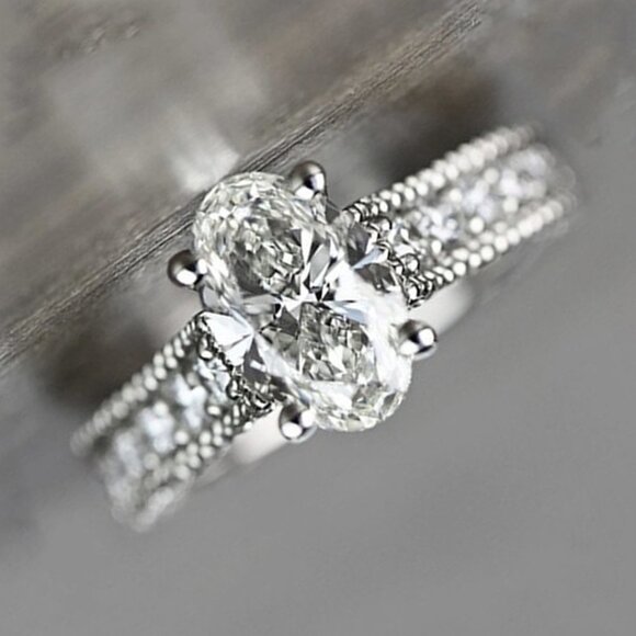 Finger Jewelry Eternity Ring for Women Diamond CZ Ring, HA4627-6